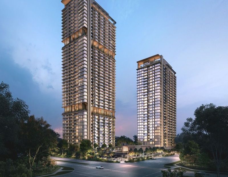 One Marina Gardens-nite facade