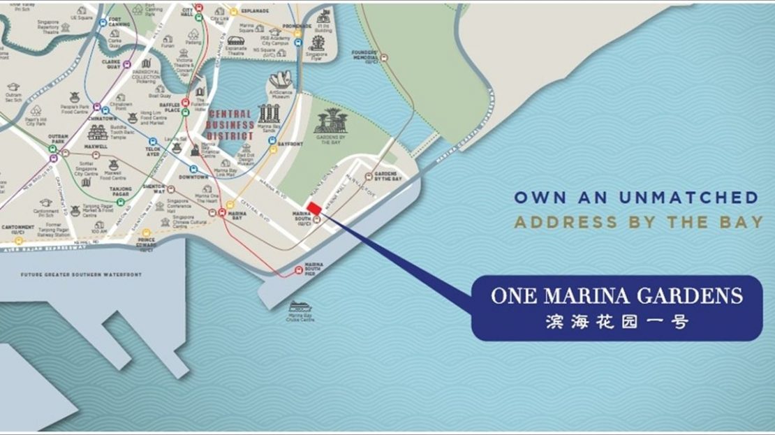 One Marina Gardens Location Map
